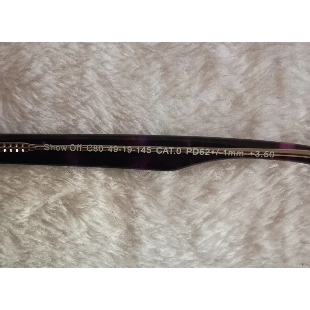 NEW Privé Revaux Show Off +3.50 Reading Glasses Purple Pink Ombre Eyeglass...